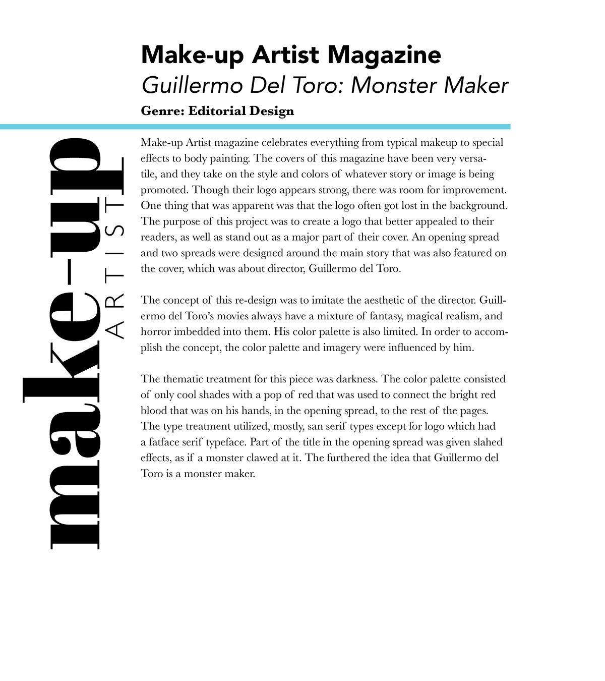 magazine make up artist redesign editorial graphic spread Opening SCAD