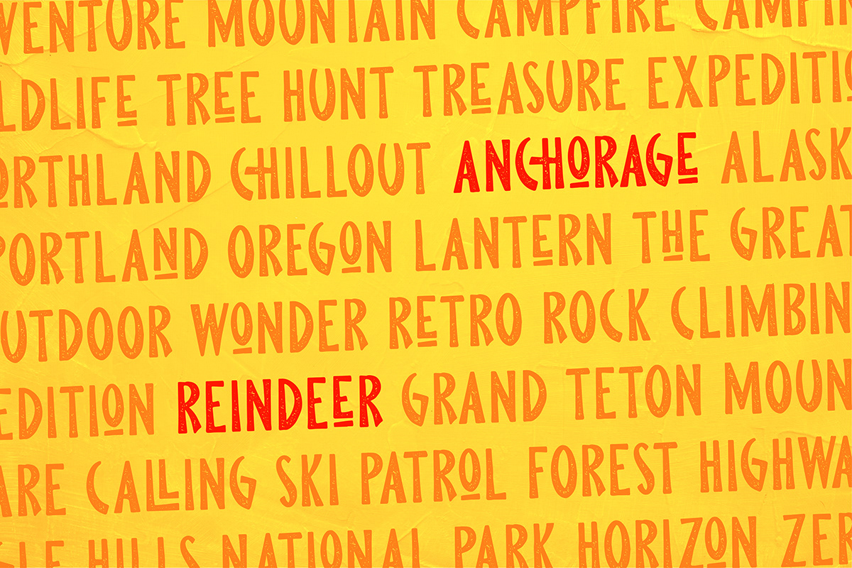 sans free font Outdoor grunge lettering hand drawn mountain Free font vintage