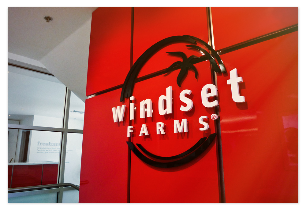 Windset Farms California santa maria interiors Signage environments