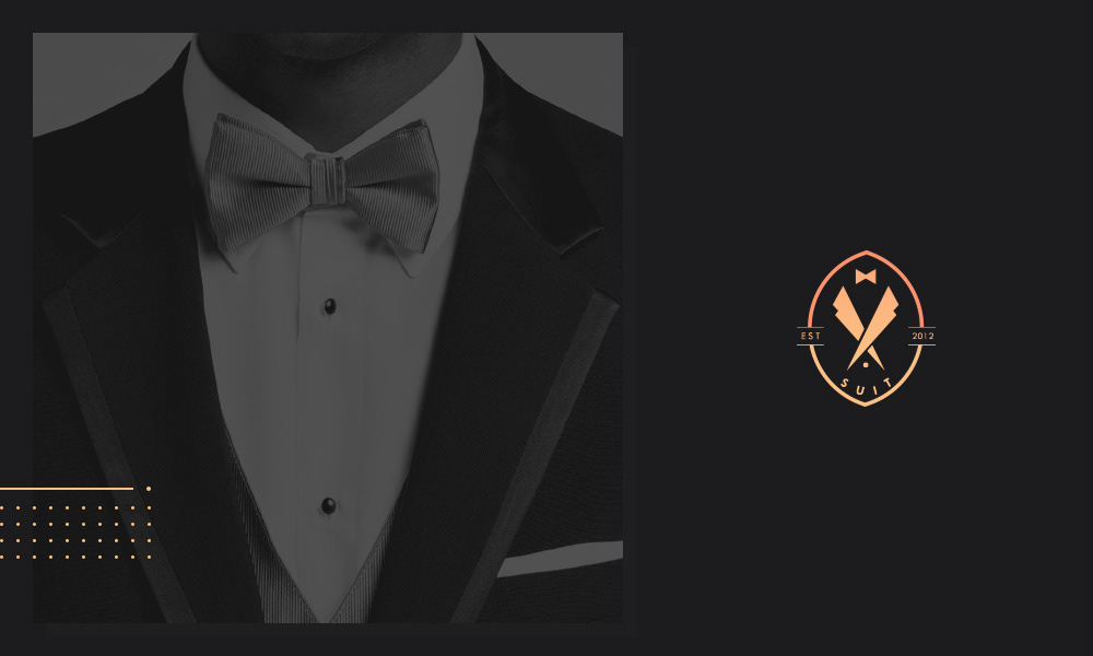 black brand branding  bronz Classic identity logo man suit tie