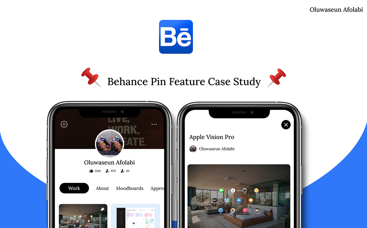 Behance Pin Feature