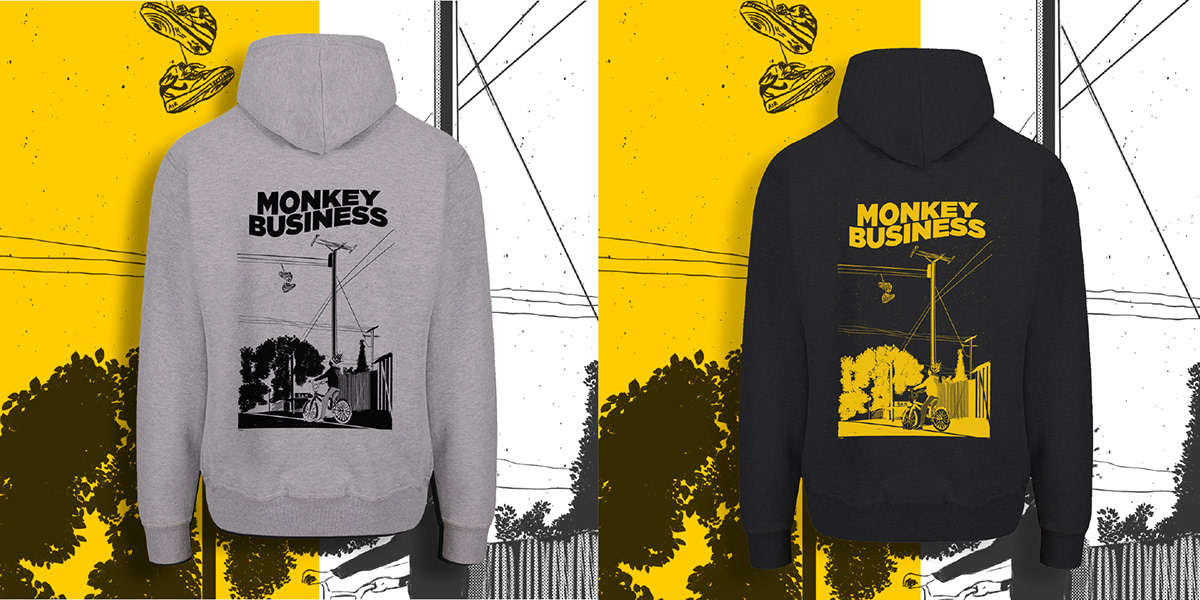 apparel Clothing hoodie mask monkey serigrafia silkscreen streetwear T Shirt