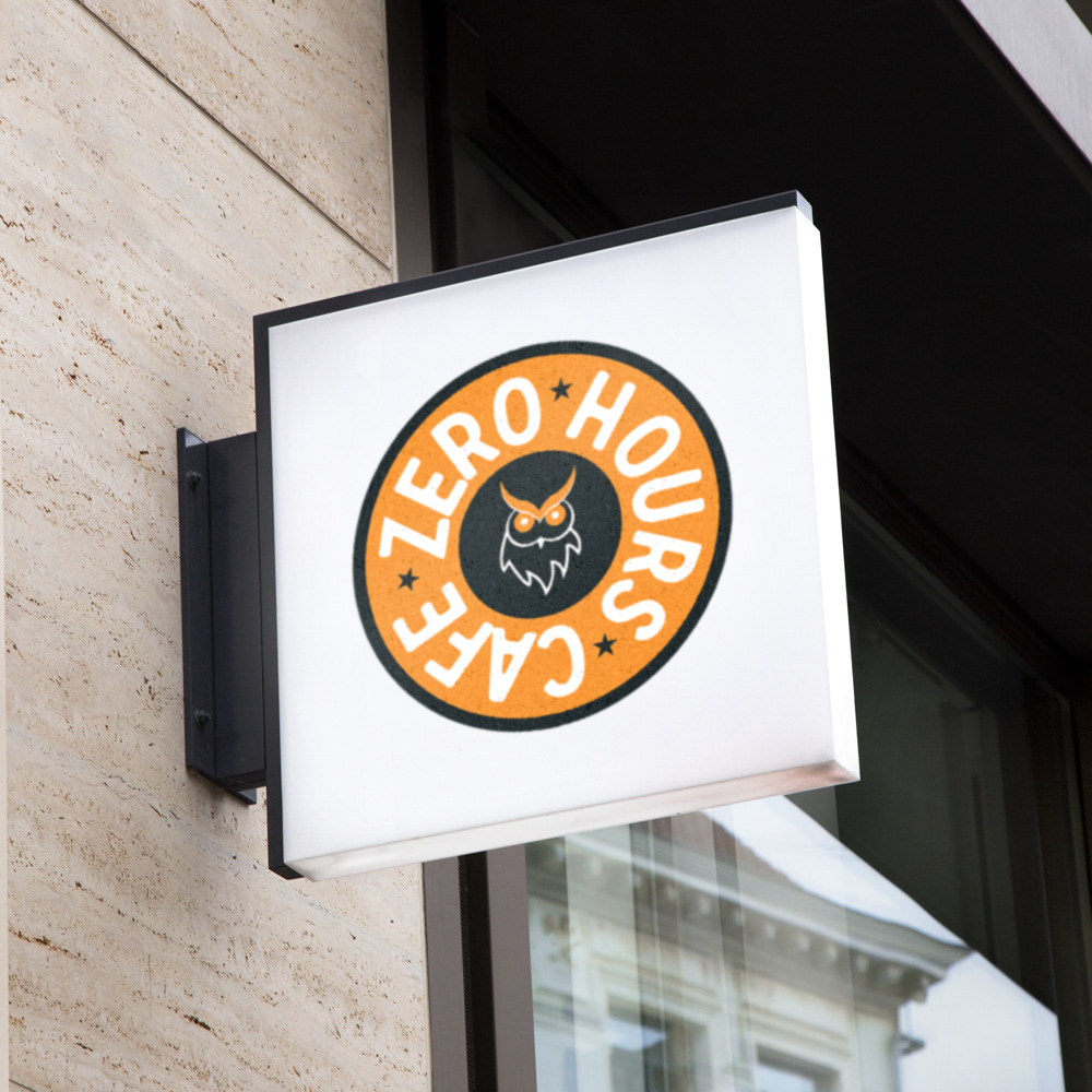 Logo & Brand Identity Design Worked for new brand identity, logo design for Zero Hours Cafe.
