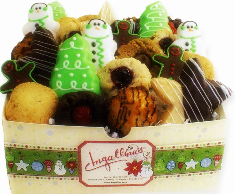 christmas special holiday special Box Lunch Ingallina cookies gift basket Goodies Basket HOLIDAY TREASURE TRAY Holiday Ruffle Basket Holiday Cookies Box Holiday Bouquet Holiday Vase