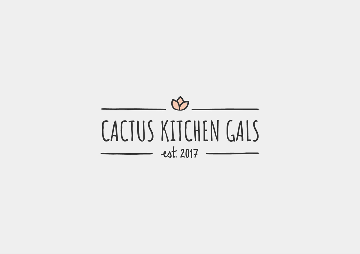 cactus logo Home cook vegan Food  kitchen