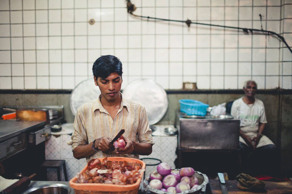 biryani Hyderabad India cooking chicken restaurant kitchen