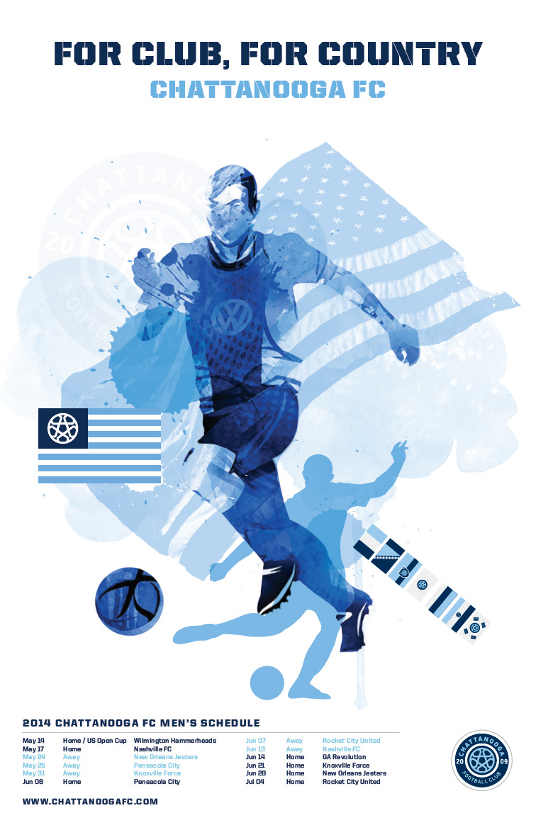 Widgets & Stone Chattanooga FC soccer design campaign poster