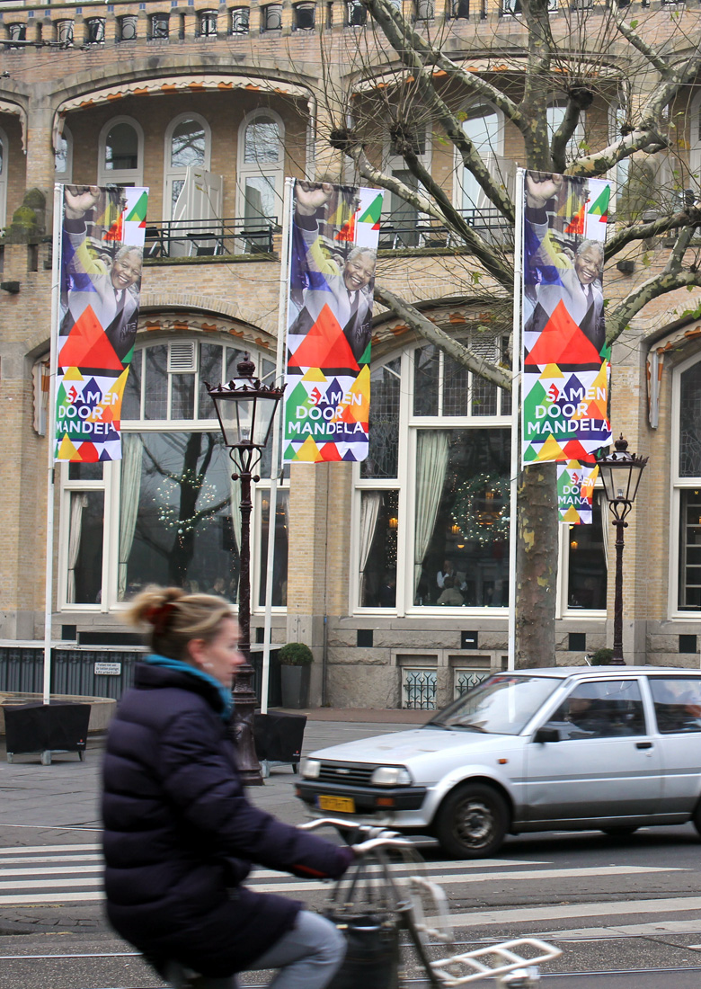 Mandela flag me studio amsterdam identity celebration type south africa I amsterdam city marketing