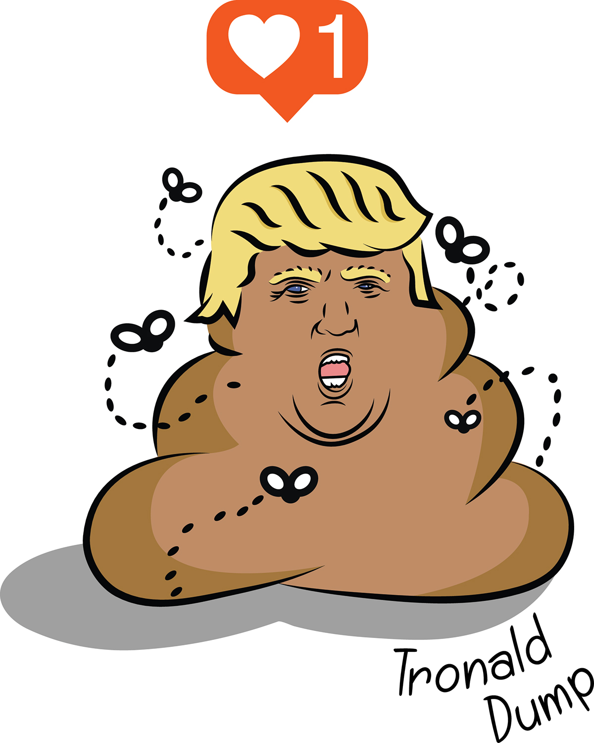 donald Trump cartoon design Illustrative politics Dump
