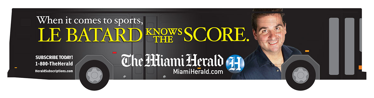 bus wraps Metro Advertising Moving advertisements Sports advertising classified advertising The Miami Herald Miami Herald Media Company MiamiHerald.com stock photography