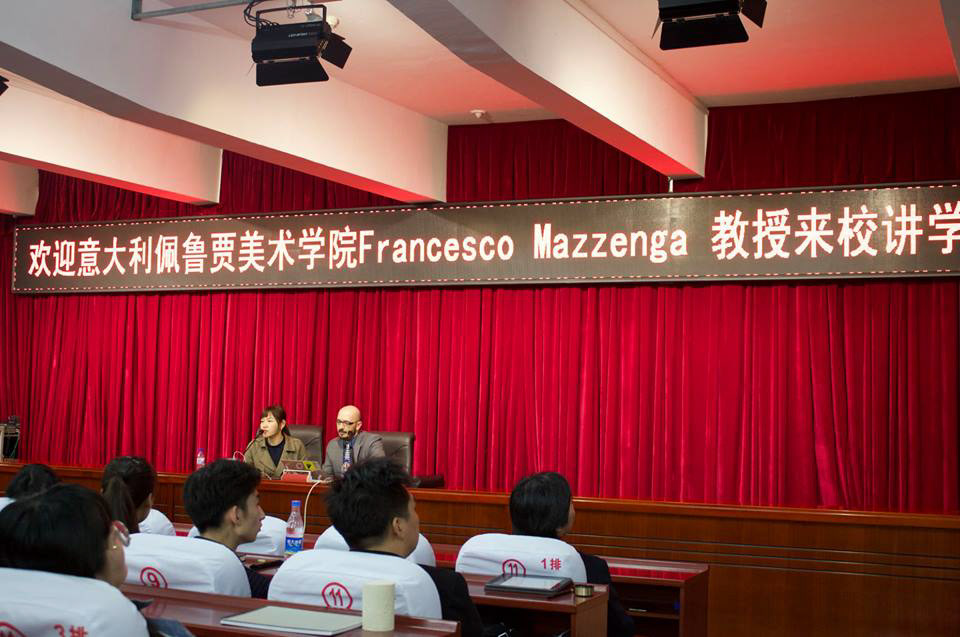 Visiting Professor Francesco Mazzenga Hongyu School cina china graphic design  ILLUSTRATION  masterclass Workshop lecture