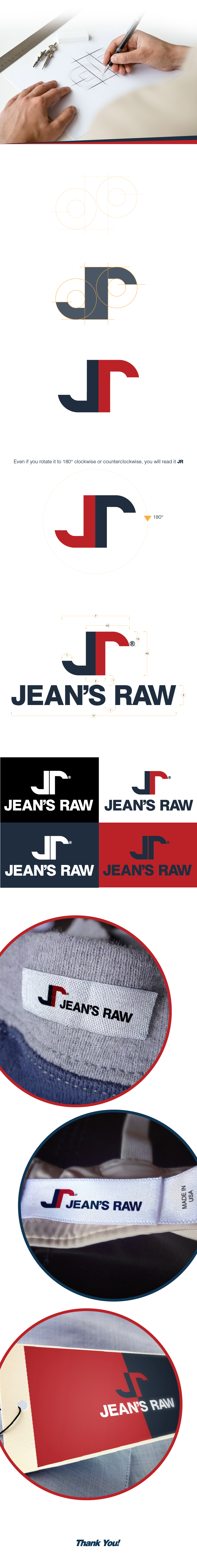 JR Jean's Raw logos logofolio