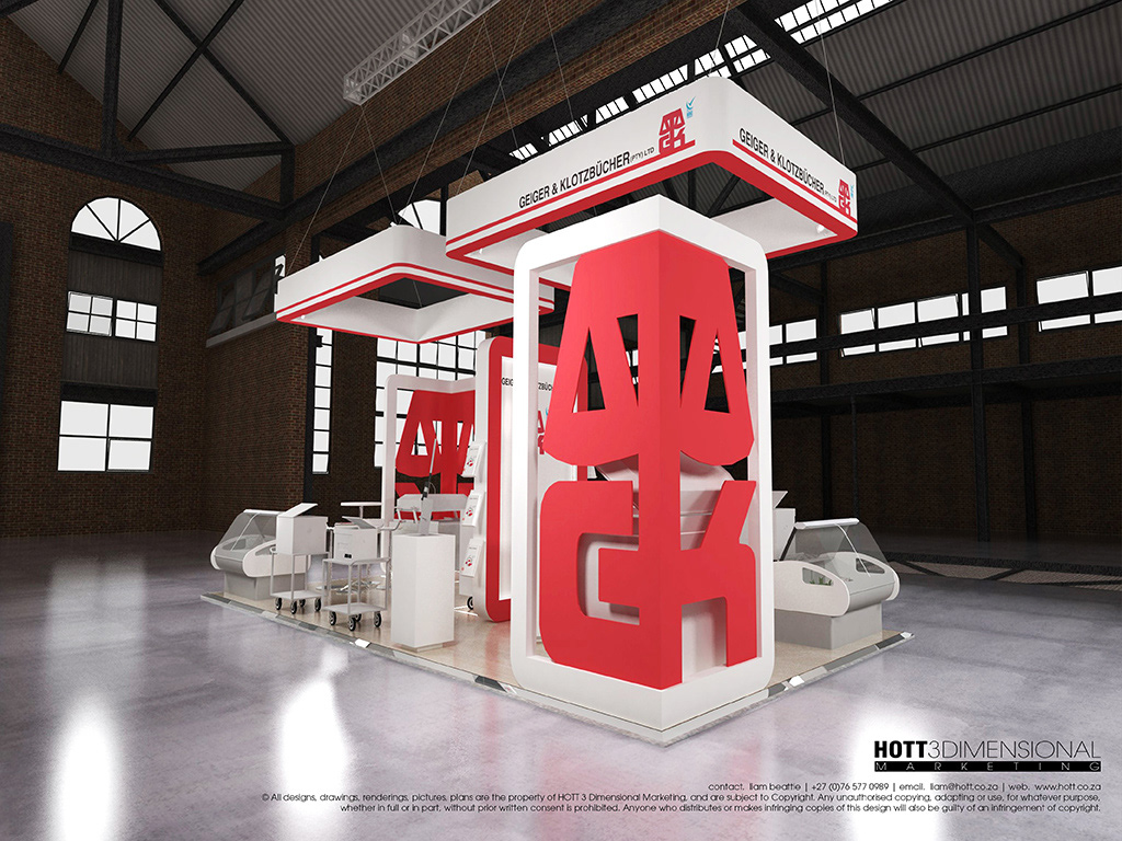 Geiger & Klotzbucher Hott3D Propak 2014 custom exhibit booth design CTICC cape town