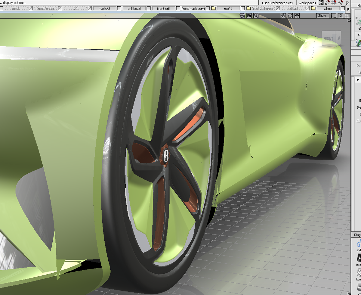 alias automotive autodesk alias bentley bentley GT car design 3d modeling Vizualization Render Nurbs Modeling