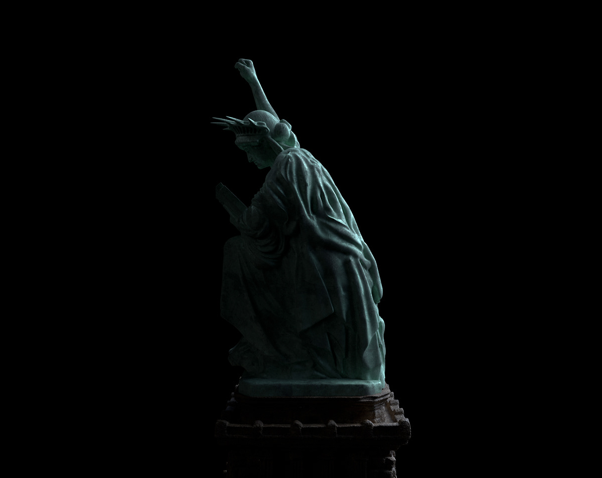 3D america BLM Justice modelling protest statue statue of liberty Black Lives Matter New York