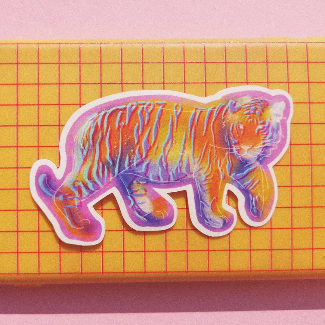 tiger animal Digital Art  sketch