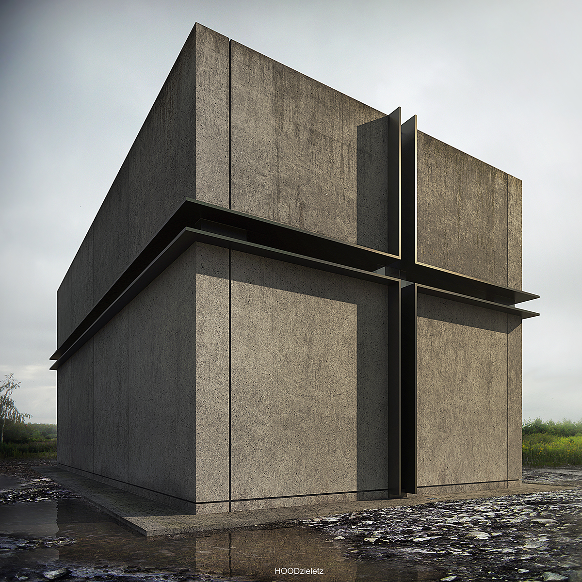 architecture concrete vizualisation chapel 3dsmax photoshop beton
