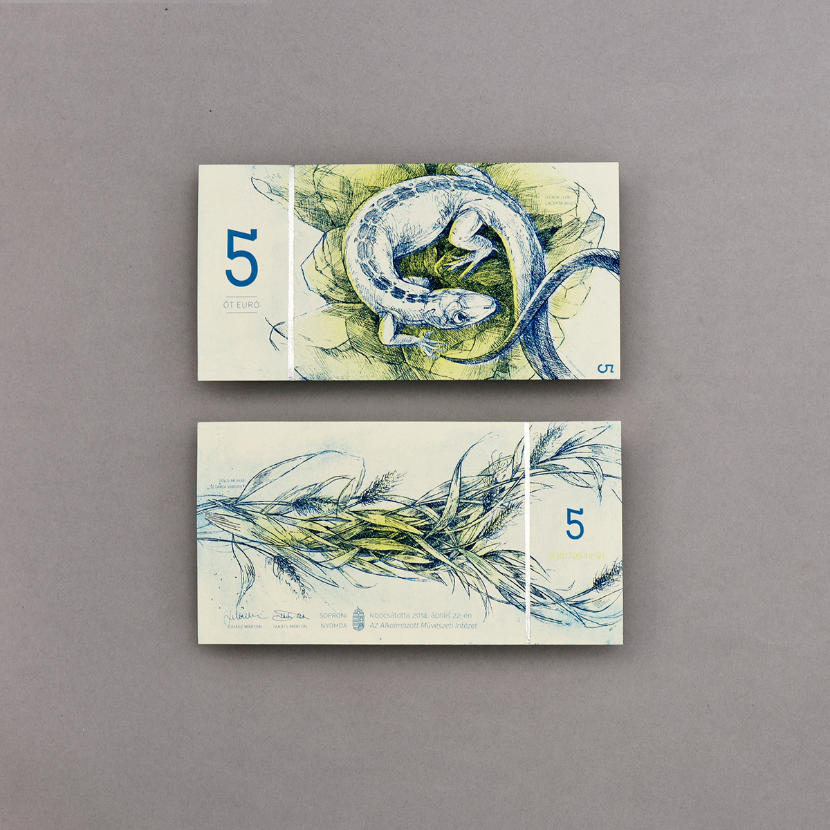 money Banknote paper money design etching print traditional animal Plant currency FOX analog