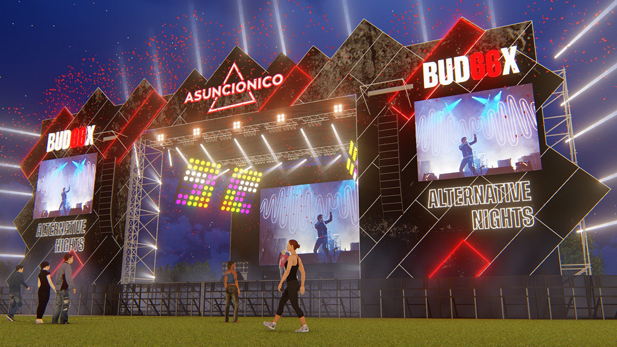 Asuncionico Bud66 festival modelo3d paraguay Render Stage
