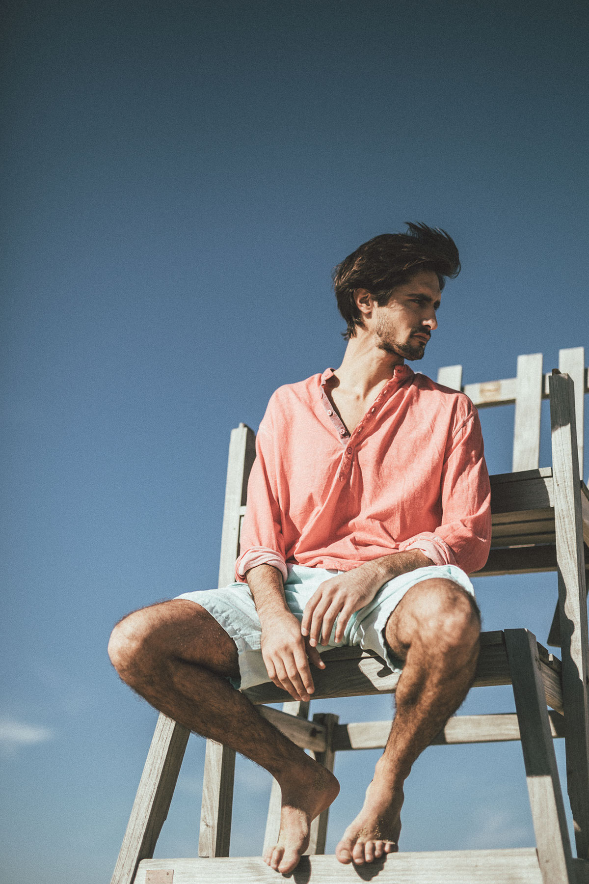 beach summer brand Clothing men's wear shirt linen