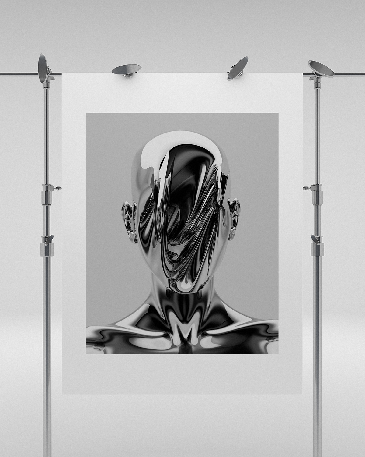Digital Art  fine art human identity metallic print