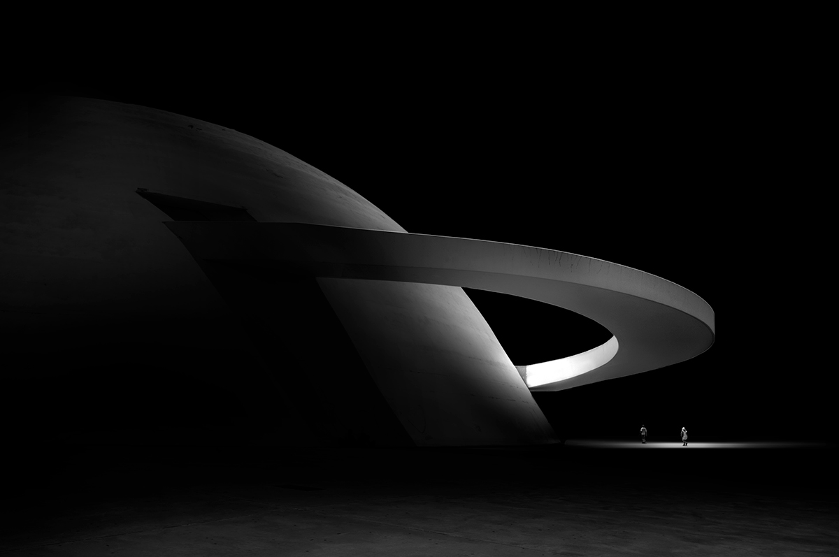 bw minimal modern architecture Brazil modernism curves