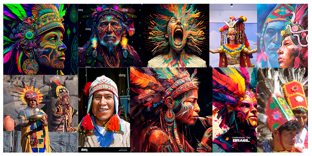Carnaval illustration digital native peruvian peru