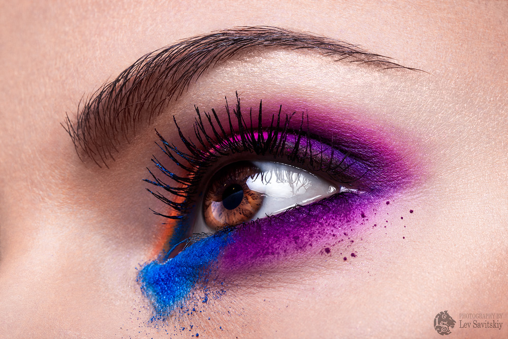 beauty closeup macro portrait model girl makeup lips eyes nails