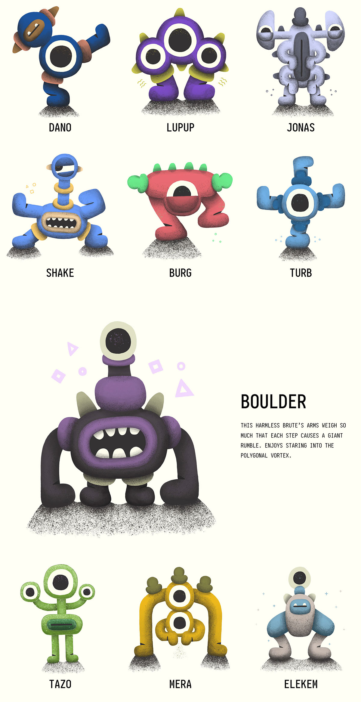 monster guidebook Character design  ILLUSTRATION  Drawing  children's book colorful texture monsters creatures