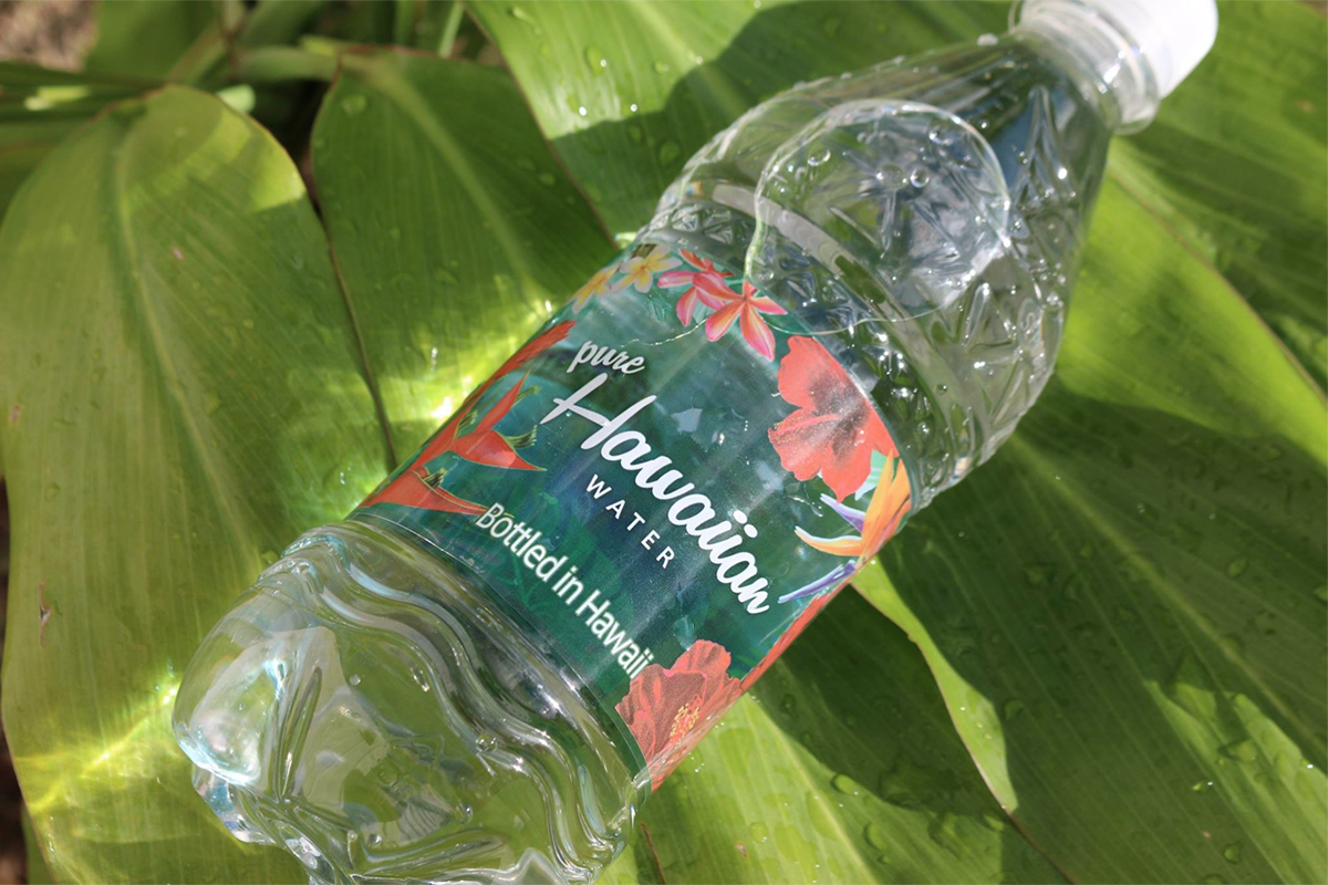 Water Bottle Label label design HAWAII bird water