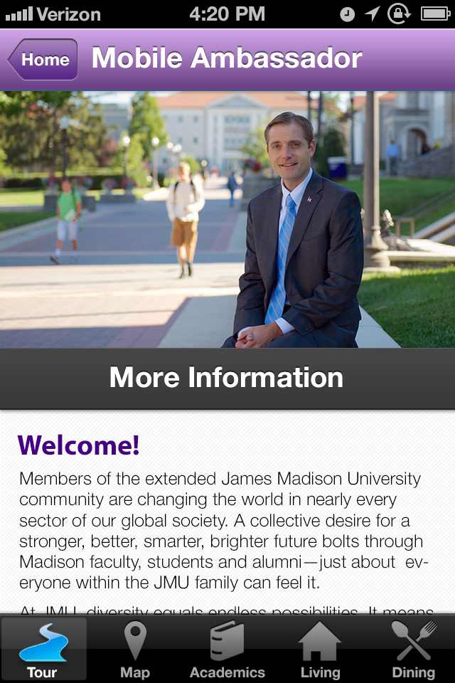 James Madison University JMU app ios