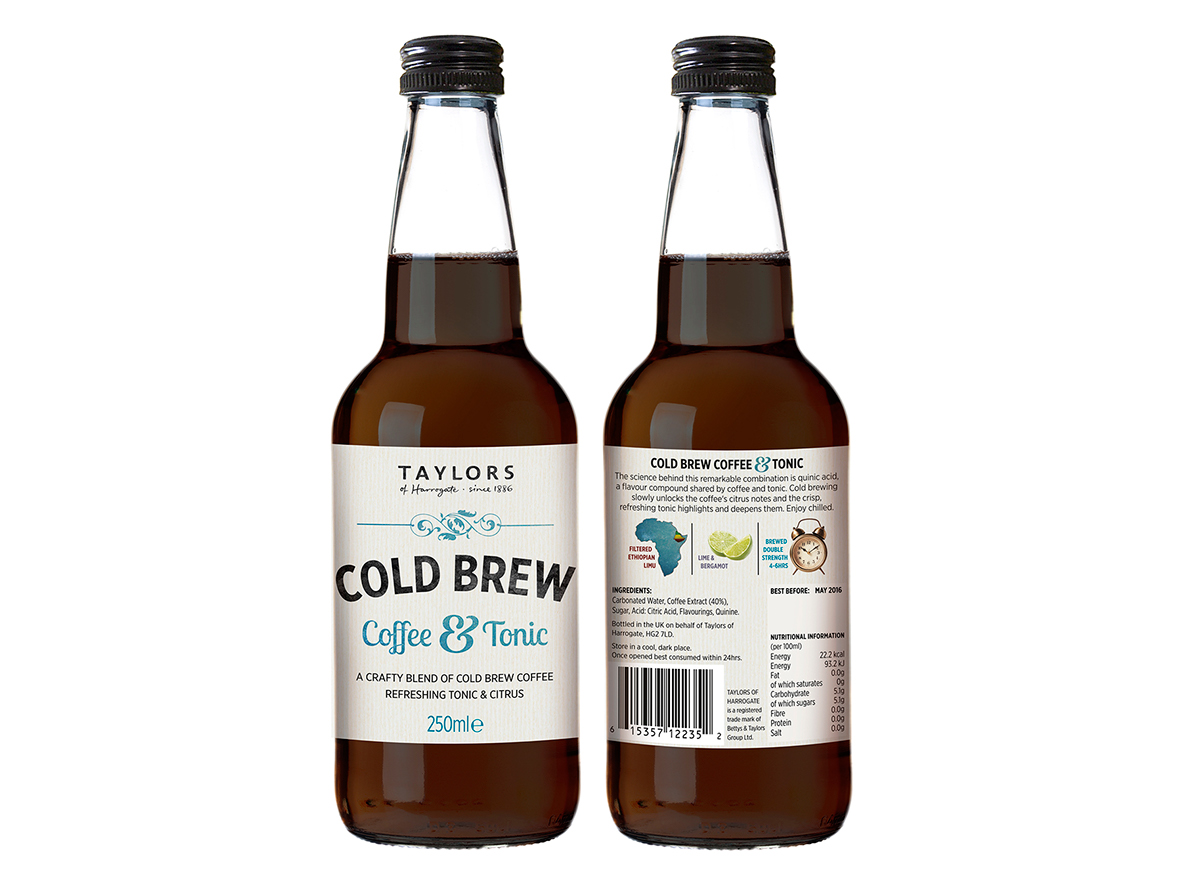 Coffee Cold Brew labels soft drinks