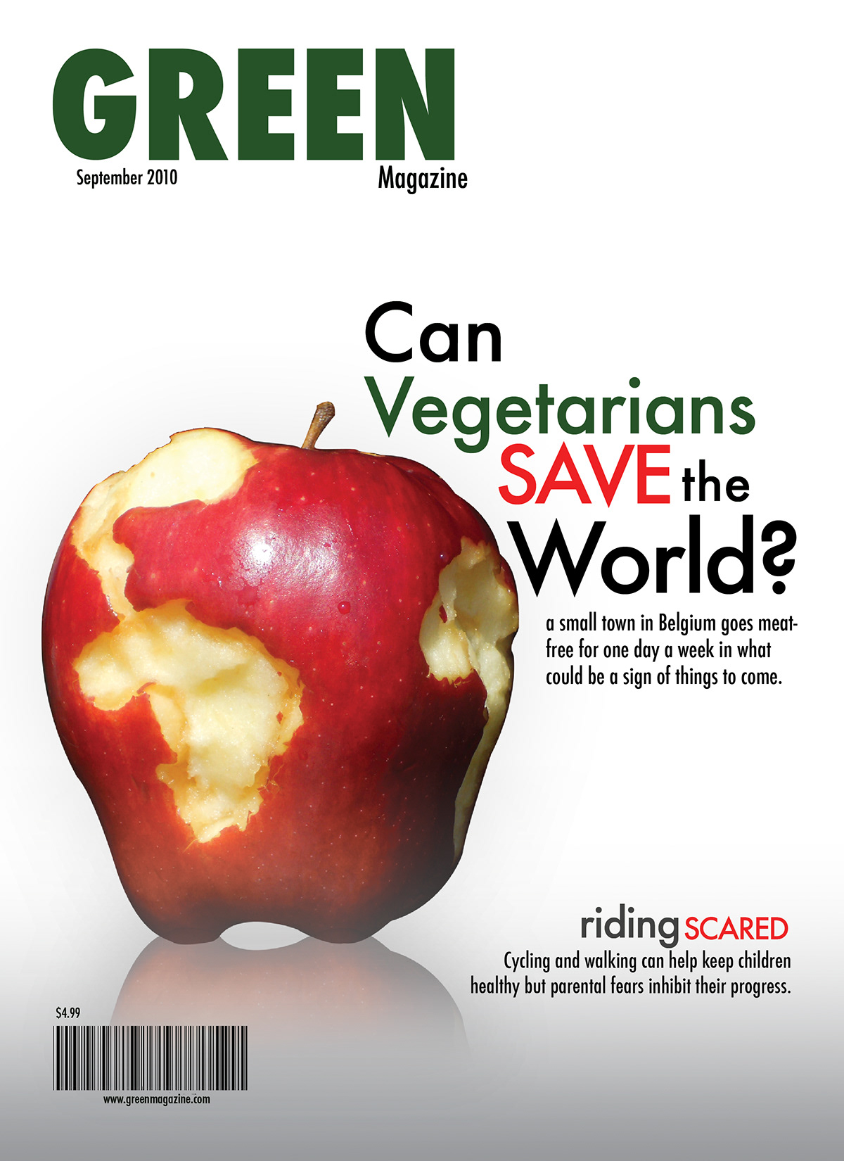 apple crop  Magazine   green  orange  hand-drawn eco-friendly