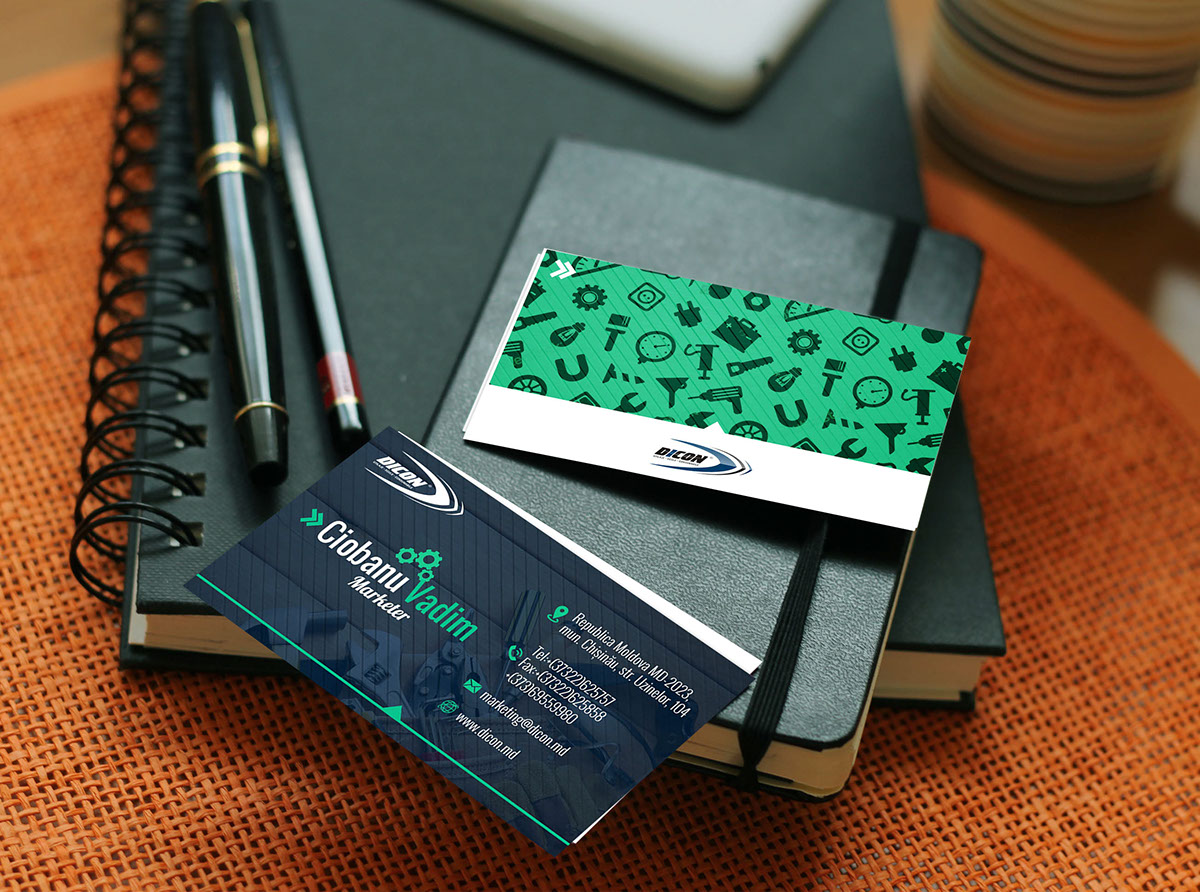 visit card dicon business tools brands print tipography Moldova