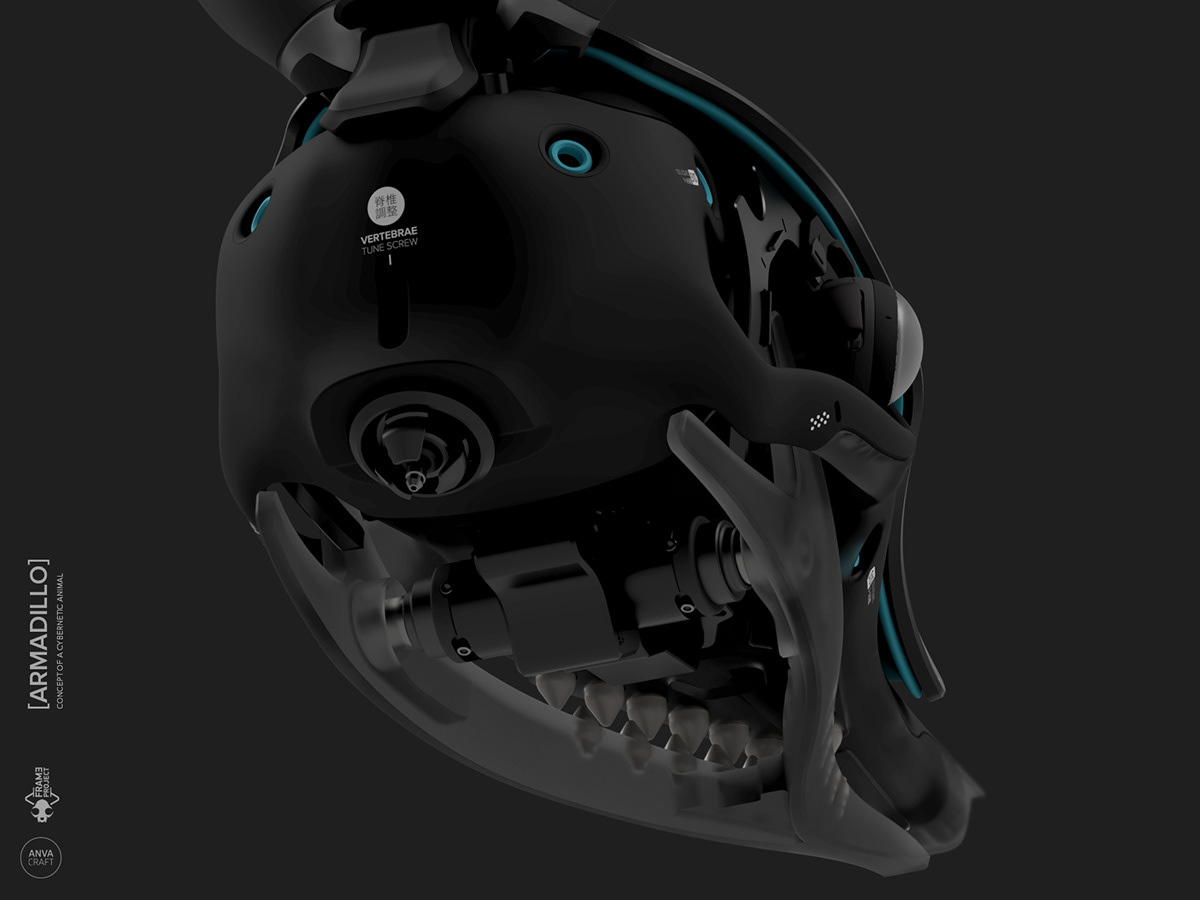 HardSurface mecha robot skull 3dmodeling 3dconstructing Conceptdesign armadillo cyber