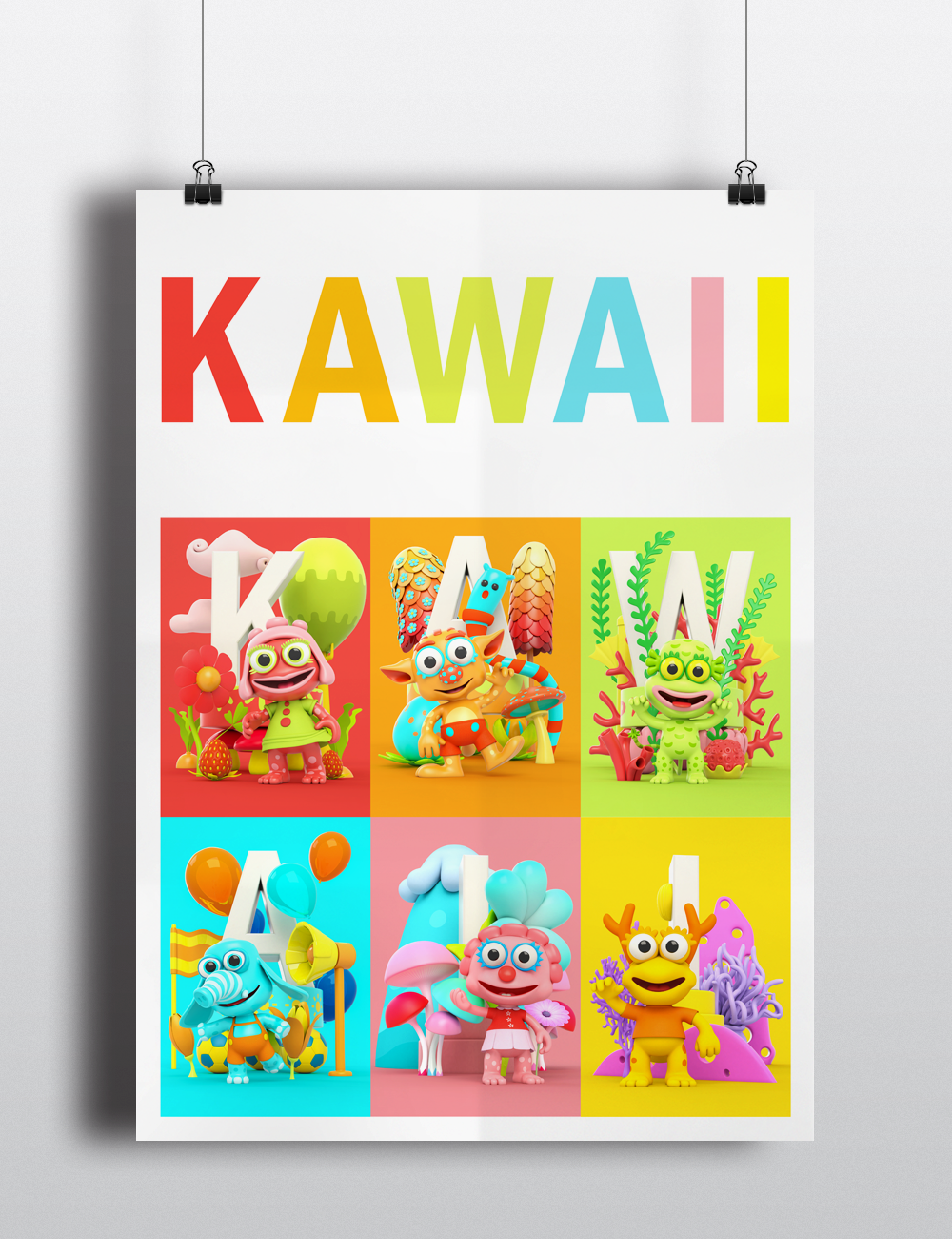 kawaii Character design  cartoon ILLUSTRATION  3D theodoru modeling kids