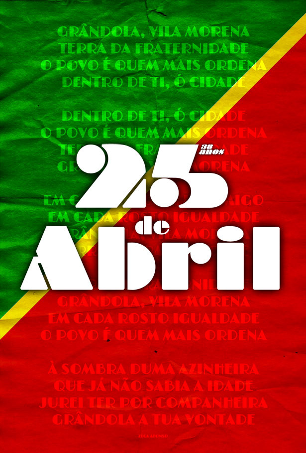 25 de Abril  Portugal billboard art revolution
