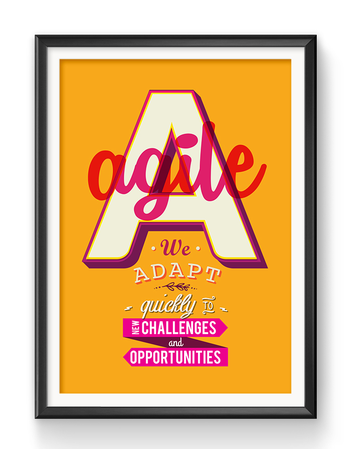 Acronym typo lettering aspire Values artwork Values color colour Colourful  poster inspirational inspiration quote words