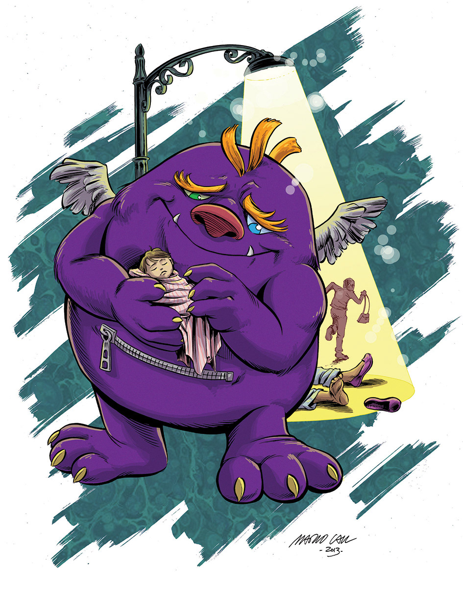 monster illustrationFabio coala monstro Ilustração purple children kids cartoon