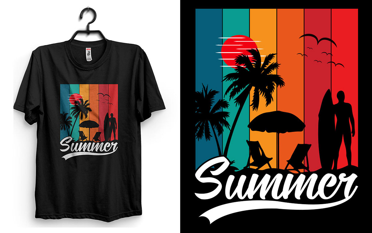 design Graphic Designer Summer T-shirt design tshirt t-shirt summer summertime vector