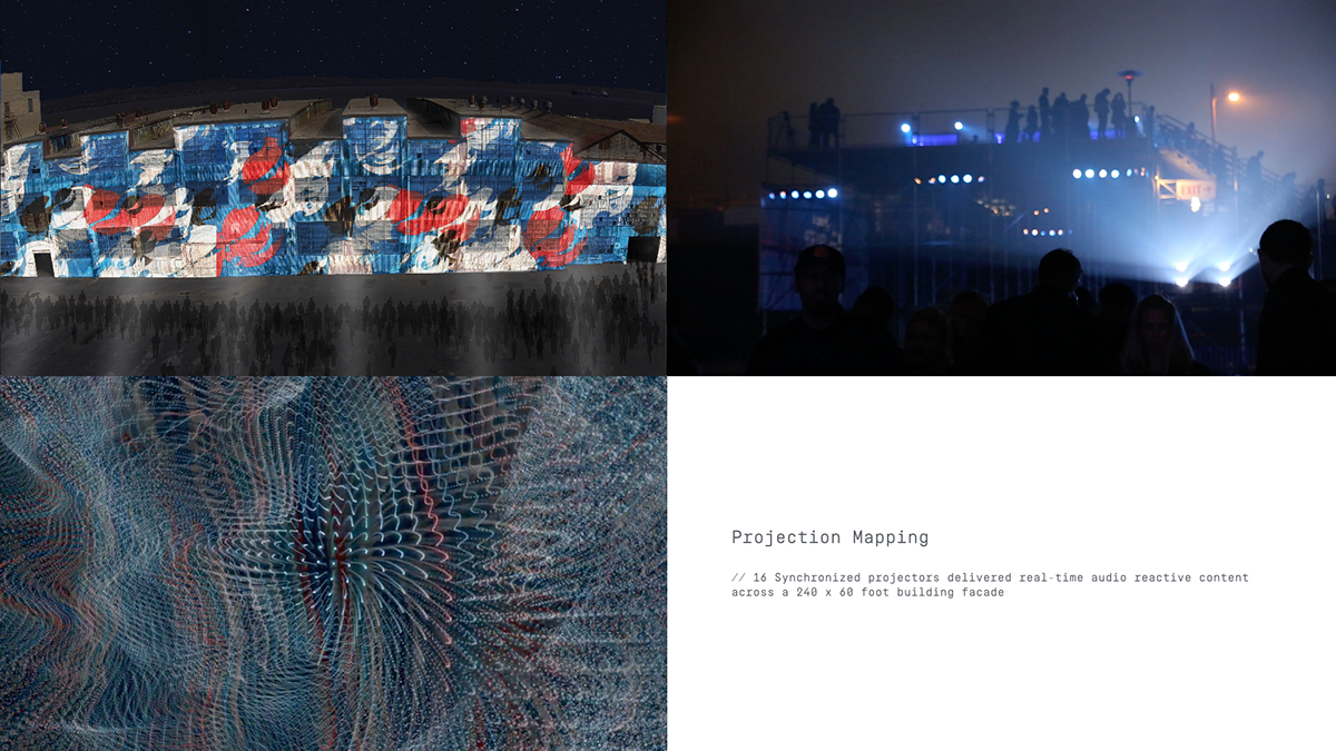 generative projection mapping night club interactiv