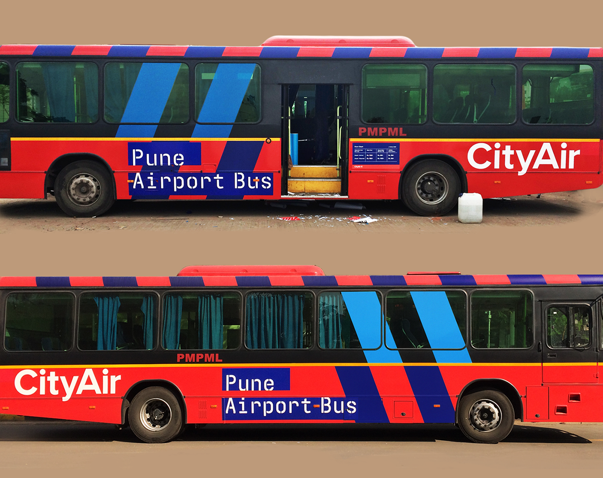 CityAir PUNE airport Pune Airport bus shuttle GeoDirect PMPML enhive debashis nayak designer design brand air