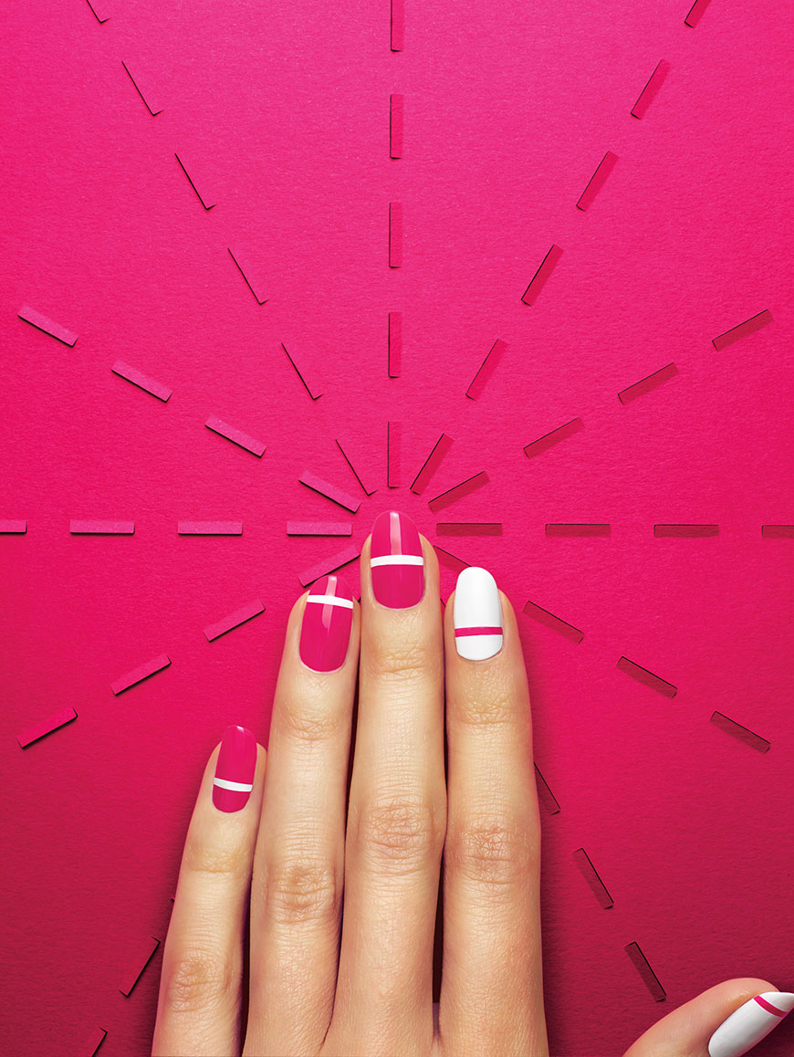 paper art manicure nail art pop Pop Art paper cut editorial magazine nails