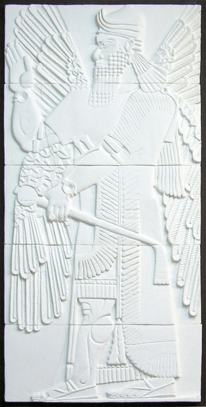 sumerian relief Interior exterior history culture religion bas-relief low relief stone White light room gold room gyps
