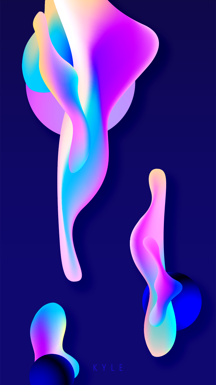 whimsical abstract wallpaper fluid geometry blue fantasy Colourful  photoshop Illustrator
