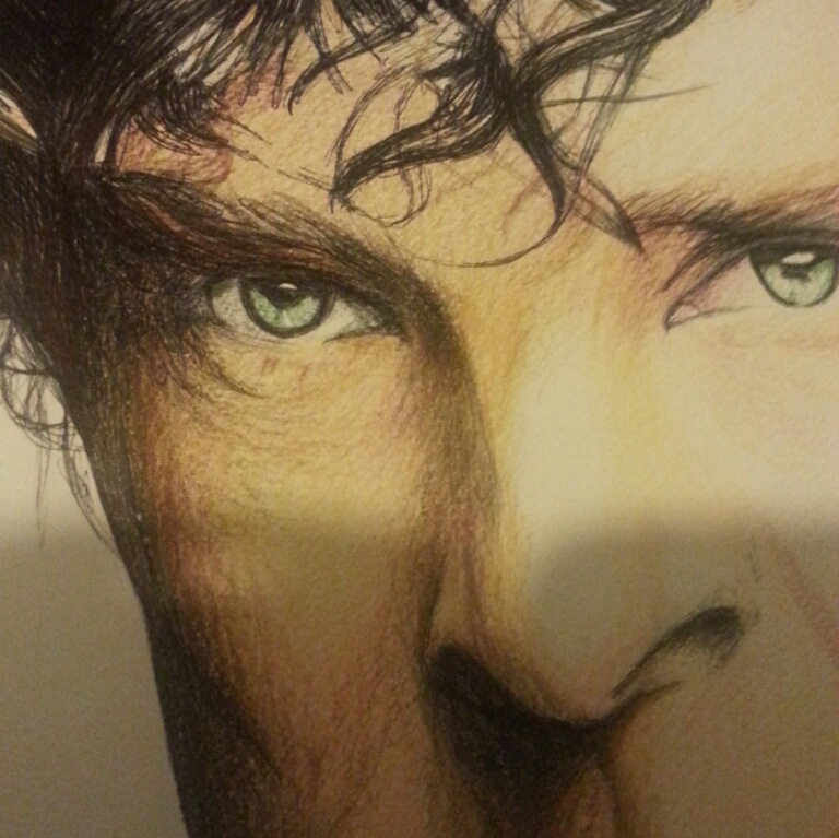 benedict cumberbatch actor british portrait creative masterpiece TAlent Realism realistic cool draw biro pen