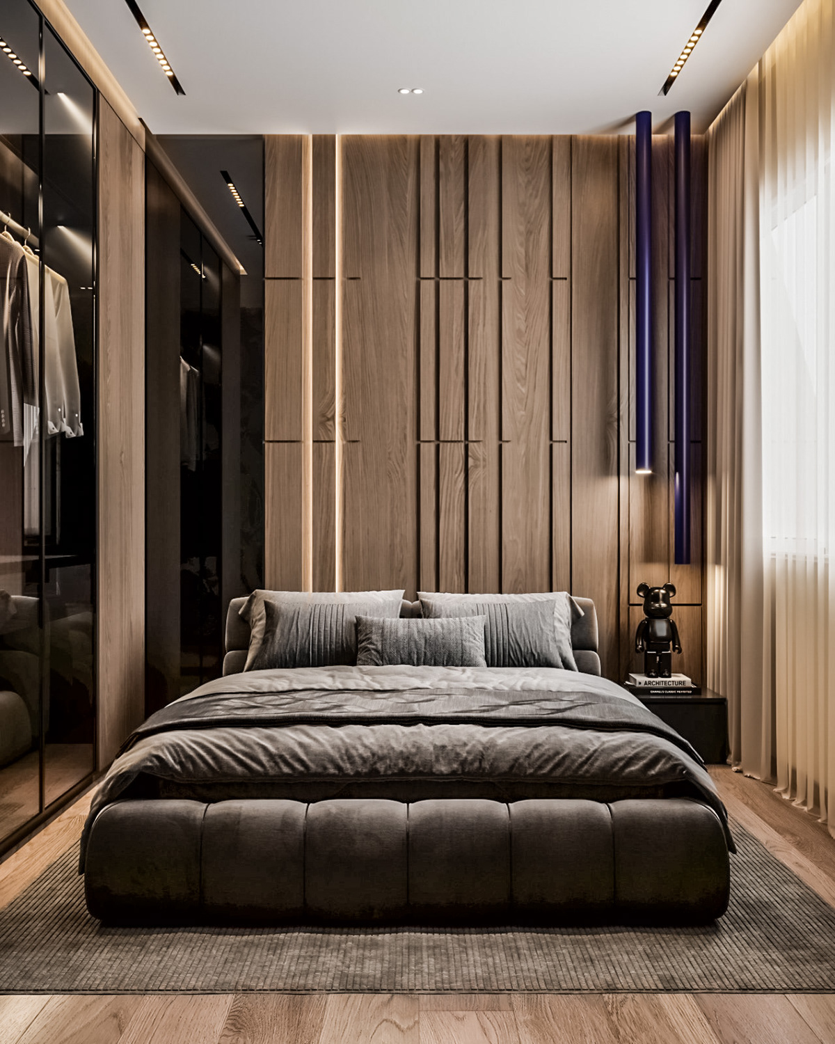 furniture interior design  visualization Render architecture modern design CGI darkmode home decor