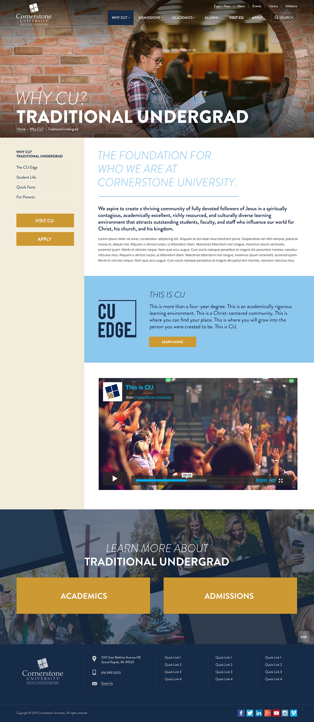 Responsive mobile University college school mindscape UI ux video
