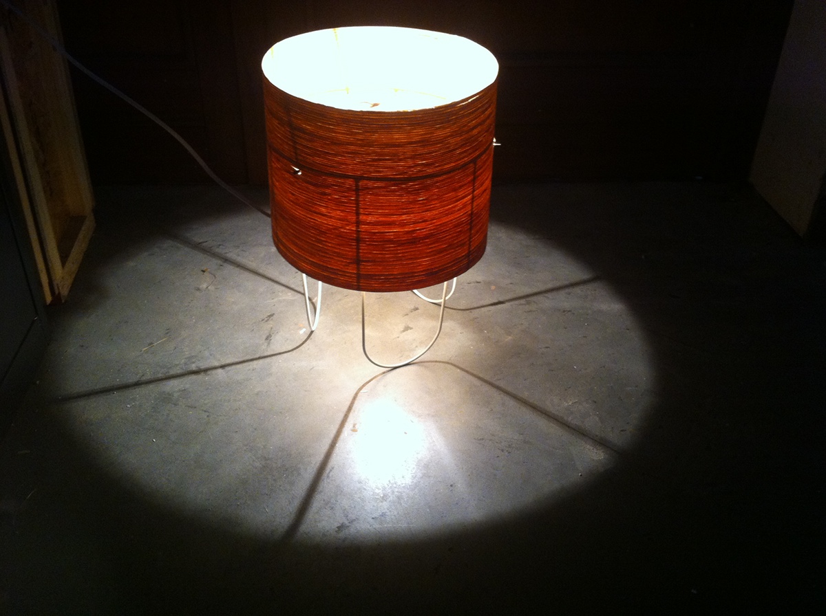 lighting Lamp veneer frame wood design