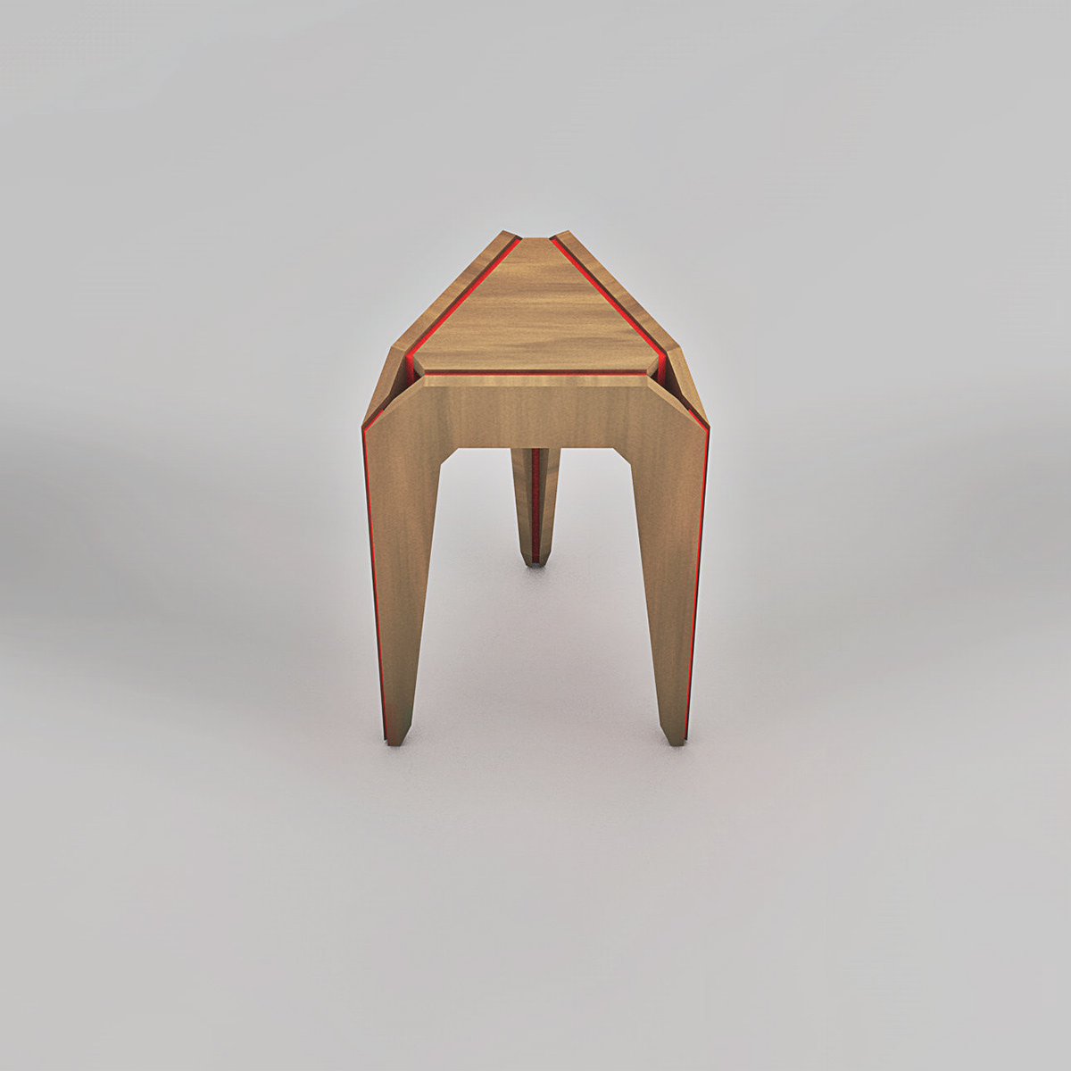 stool led plexiglass wood furniture red Interior